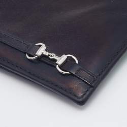 Gucci Black Leather Horsebit Bifold Wallet