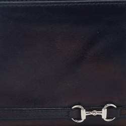 Gucci Black Leather Horsebit Bifold Wallet