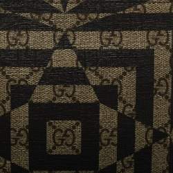 Gucci Beige/Black GG Supreme Canvas Wristlet Pouch