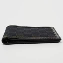 Gucci Black GG Canvas and Leather Bifold Wallet