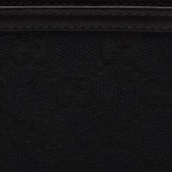 Gucci Black GG Canvas and Leather Bifold Wallet