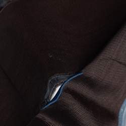 Pre Owned Gucci Navy Blue Microguccissima Leather Bifold Wallet