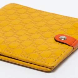 Gucci Yellow Micro Guccissima Leather Bifold Wallet