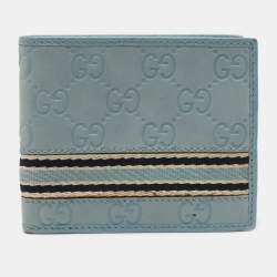 Gucci Black Leather Guccissima Web Bi-Fold Wallet Gucci | The Luxury Closet