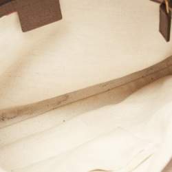 Pre Owned Gucci Beige/Brown Embroidered GG Supreme Canvas Medium Courrier Flat Messenger Bag