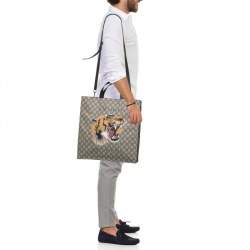 Gucci Beige GG Supreme Canvas L'Aveugle Par Amour Tote