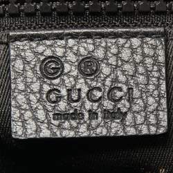 Pre Owned Gucci Black GG Nylon Small Flat Messenger bag