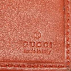Gucci Beige/Orange GG Supreme Canvas Web Bifold Wallet
