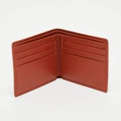 Gucci Beige/Orange GG Supreme Canvas Web Bifold Wallet