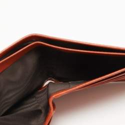 Gucci Beige/Orange GG Supreme Canvas Web Bifold Wallet