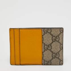 مملوكة مسبقًا Gucci Tricolor GG Supreme Canvas and Leather Neo Vintage Card Holder