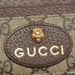 مملوكة مسبقًا Gucci Tricolor GG Supreme Canvas and Leather Neo Vintage Card Holder
