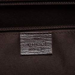 Gucci Brown/Beige GG Supremes Canvas and Leather Web Business Briefcase Bag