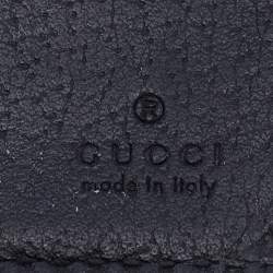 Pre Owned Gucci Black Leather GG Marmont Bifold Wallet