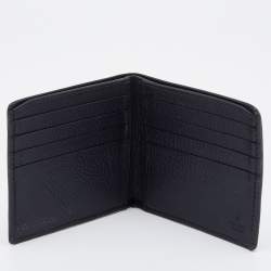 Pre Owned Gucci Black Leather GG Marmont Bifold Wallet
