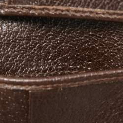 Gucci Beige/Dark Brown GG Supreme Canvas Web Bifold Wallet