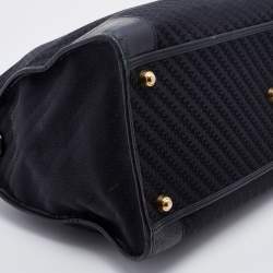 Pre Owned Gucci Black Canvas and Leather Vintage Travel Duffle Bag