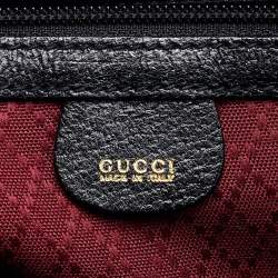 Pre Owned Gucci Black Canvas and Leather Vintage Travel Duffle Bag