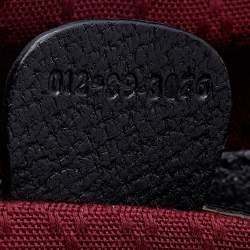 Pre Owned Gucci Black Canvas and Leather Vintage Travel Duffle Bag