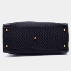 Pre Owned Gucci Black Canvas and Leather Vintage Travel Duffle Bag