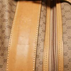 Pre Owned Gucci Beige/Tan GG Coated Canvas and Leather Suitcase
