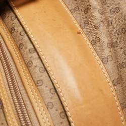 Pre Owned Gucci Beige/Tan GG Coated Canvas and Leather Suitcase