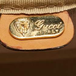 Pre Owned Gucci Beige/Tan GG Coated Canvas and Leather Suitcase