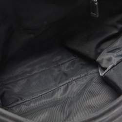 Pre Owned Gucci Black Nylon and Leather Web Double Lock Messenger Bag