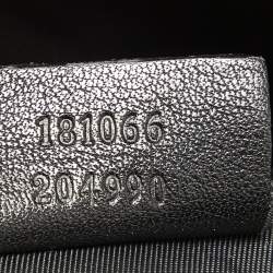 Pre Owned Gucci Black Nylon and Leather Web Double Lock Messenger Bag