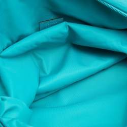 Gucci Turquoise Blue Fabric Convertible 80’s Logo Patch Belt Bag