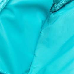 Gucci Turquoise Blue Fabric Convertible 80’s Logo Patch Belt Bag