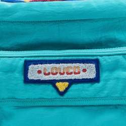 Gucci Turquoise Blue Fabric Convertible 80’s Logo Patch Belt Bag