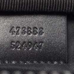 Pre Owned Gucci Black Nylon Tiger Patch Zip Pouch 