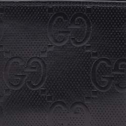مملوكة مسبقًا Gucci Black Guccissima Leather Bifold Wallet