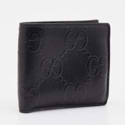مملوكة مسبقًا Gucci Black Guccissima Leather Bifold Wallet