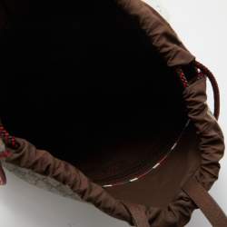 Gucci Beige/Brown GG Supreme Canvas Courrier Drawstring Backpack
