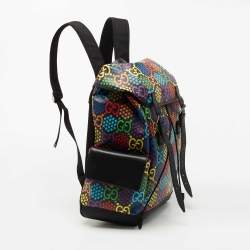 Gucci Multicolor GG Psychedelic Coated Canvas and Leather Backpack