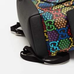 Gucci Multicolor GG Psychedelic Coated Canvas and Leather Backpack