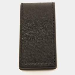 Pre Owned Gucci Black Leather Animalier Money Clip 