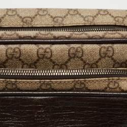 Pre Owned Gucci Brown/Beige GG Supreme Canvas Crossbody Bag