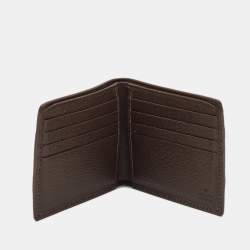 Gucci Brown/Brown GG Supreme Canvas and Leather Ophidia Bifold Wallet