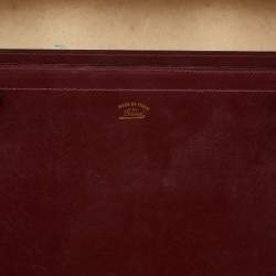 Gucci Red Suede and Leather Vintage Briefcase