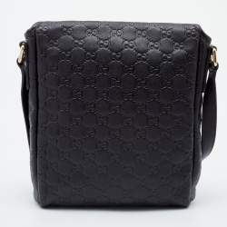 Pre Owned Gucci Brown Guccissima Leather Messenger Bag