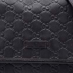 Pre Owned Gucci Brown Guccissima Leather Messenger Bag