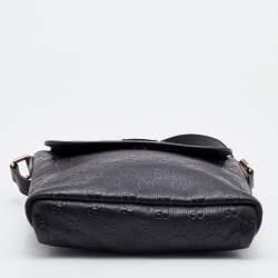 Pre Owned Gucci Brown Guccissima Leather Messenger Bag