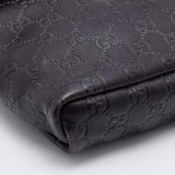 Pre Owned Gucci Brown Guccissima Leather Messenger Bag