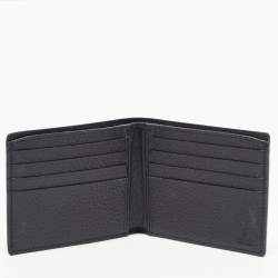 Gucci Black Leather Animalier Bifold Wallet