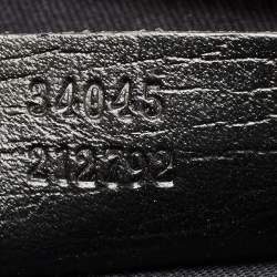 Gucci Black Textured Leather Combination Lock Briefcase
