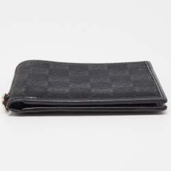 Gucci Black GG Canvas and Leather Bifold Wallet