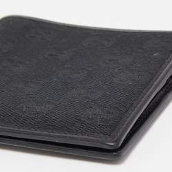 Gucci Black GG Canvas and Leather Bifold Wallet